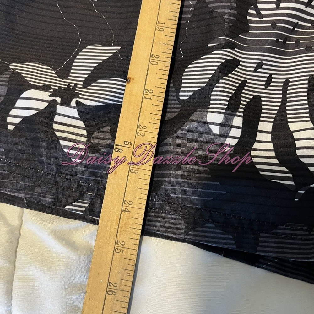 Kanu Surf 5X Swim Trunks Black White Tropical Print - Picture 10 of 11